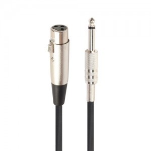 3 Pin XLR anya - 1/4 (6.35mm) jack mikrofonkábel 10m