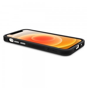iPhone 12 mini Spigen Cyrill Leather Brick bőr tok Kavicsszürke (ACS01785)