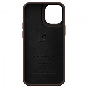 iPhone 12 mini Spigen Cyrill Leather Brick bőr tok Vöröses barna (ACS01784)