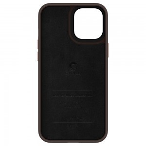  iPhone 12/ 12 Pro Spigen Cyrill Leather Brick bőr tok Vöröses Barna (ACS01733)