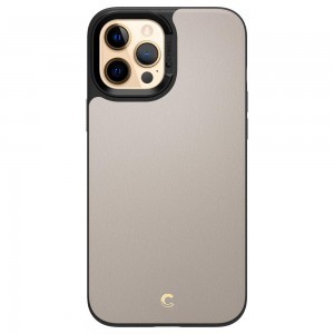 iPhone 12 Pro MAX Spigen Cyrill Leather Brick bőr tok Kavicsszürke (ACS01650)