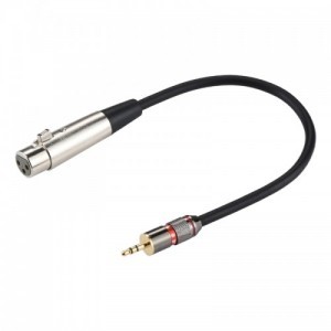 3.5mm jack apa (fém nyak) - XLR anya mikrofonkábel 35cm