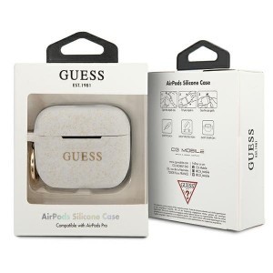 Guess Glitter Silicone GUACAPSILGLWH AirPods Pro 1/2 tok fehér