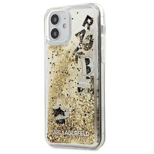iPhone 12 mini Karl Lagerfeld KLHCP12MROGO Glitter Charms tok arany