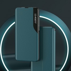 Samsung A50 Eco Leather View Case intelligens fliptok zöld
