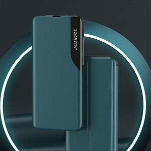 Huawei P40 Lite Eco Leather View Case intelligens fliptok fekete