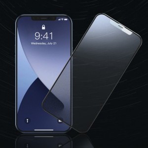 Baseus 2x 0,25 mm frosted kijelzővédő üvegfólia iPhone 12 Pro MAX fekete (SGAPIPH67N-KM01)