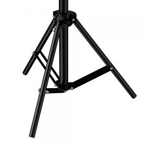 Tripod állvány 1/4'' + spigot fejjel lámpatartó 190cm körfénytartó állvány fekete (Baseus SUYT-C01)