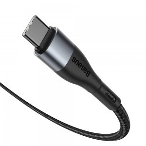 Baseus Zinc mágneses kábel USB Type-C - USB Type-C PD 100W 1.5m fekete (CATXC-Q01)