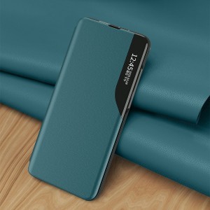 Eco Leather View Case intelligens fliptok Xiaomi Poco M3 narancssárga