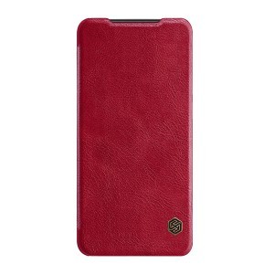 Nillkin Qin bőr fliptok iPhone 12 Pro MAX piros