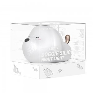 Baseus Szilikon éjszakai LED lámpa, kutya alakú fehér (DGAM-B02)