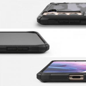 Samsung S21 Ringke Fusion X tok terepmintás fekete (XDSG0044)