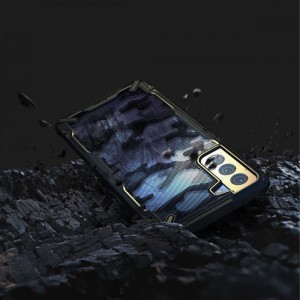 Samsung S21+ Plus Ringke Fusion X tok terepmintás fekete (XDSG0045)