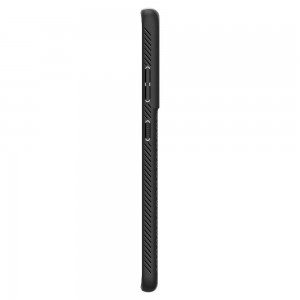Samsung S21 Ultra Spigen Liquid Air flexibilis TPU gél tok matt fekete (ACS02350)