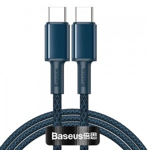 Baseus USB Type C - USB Type C kábel Power Delivery Quick Charge 100W 5A 1m kék (CATGD-03)