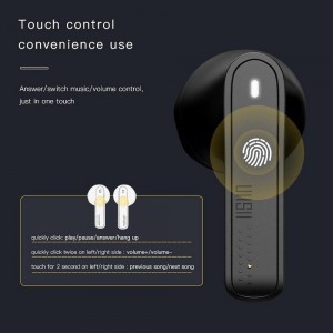 UiiSii TWS21 Vezeték nélküli bluetooth fülhallgató fekete
