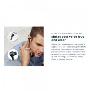 Wintory Pod1 Vezeték nélküli bluetooth fülhallgató fekete