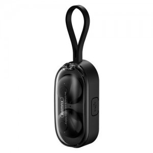 Remax TWS-15 vezeték nélküli bluetooth fülhallgató csuklópánt tárolóval fekete