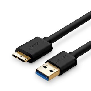 Ugreen USB 3.2 Gen 1 - micro Type B SuperSpeed kábel 0.5m fekete (US130 10840)