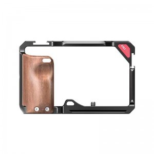 SONY A6300/A6400 kamerákhoz Cage ULANZI UURig cage fa markolattal (C-A6400 2237)-3