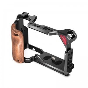 SONY A6300/A6400 kamerákhoz Cage ULANZI UURig cage fa markolattal (C-A6400 2237)-5