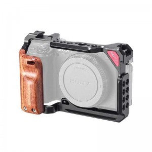 SONY A6300/A6400 kamerákhoz Cage ULANZI UURig cage fa markolattal (C-A6400 2237)-0