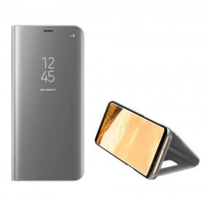 Samsung Galaxy A12 Etui Clear View Fliptok Ezüst