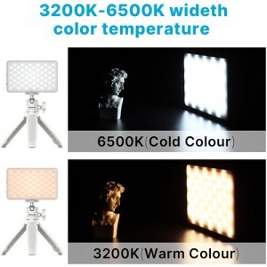 Ulanzi VIJIM Tabletop LED lámpa, videólámpa 3200-6500K, beépített akkumulátorral, asztali állvánnyal fehér (2217)-17