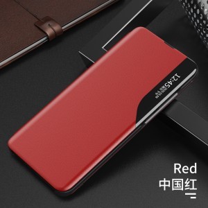 Eco Leather View Case intelligens fliptok Huawei P40 Lite piros