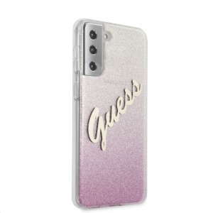 Samsung S21 Guess GUHCS21SPCUGLSPI Glitter Gradient Vintage tok flitteres pink