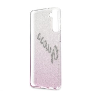 Samsung S21 Guess GUHCS21SPCUGLSPI Glitter Gradient Vintage tok flitteres pink
