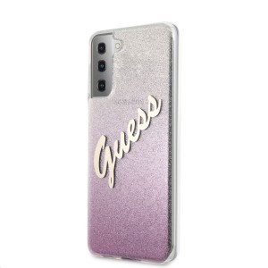 Samsung S21+ Plus Guess GUHCS21MPCUGLSPI Glitter Gradient Vintage tok flitteres pink