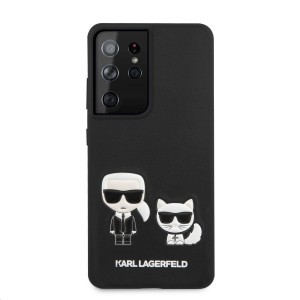 Samsung S21 Ultra Karl Lagerfeld KLHCS21LPCUSKCBK Karl Choupette PU tok fekete