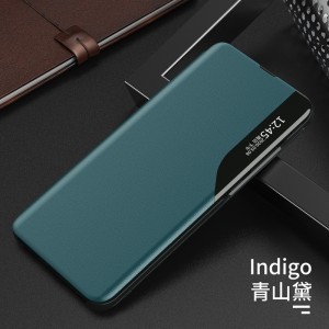 Eco Leather View Case intelligens fliptok Xiaomi Poco X3 NFC zöld