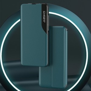 Eco Leather View Case intelligens fliptok Redmi Note 9 Pro zöld