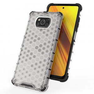 Honeycomb armor TPU tok Xiaomi Poco X3 NFC átlátszó