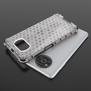 Honeycomb armor TPU tok Xiaomi Poco X3 NFC átlátszó