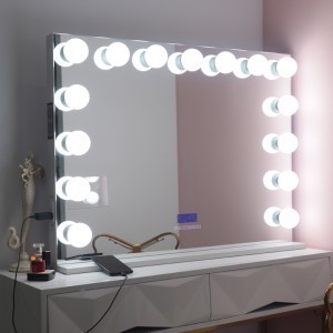 Hollywood tükör, smink tükör fehér 102x76cm 3500-6500K LED (HW-DP351)-9