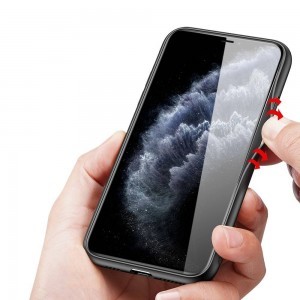 Dux Ducis Fino nylon bevonatú tok iPhone 11 Pro MAX fekete