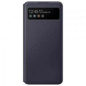 Samsung Smart S View fliptok Intelligent Display móddal Samsung Galaxy A42 5G Készülékhez fekete színben
