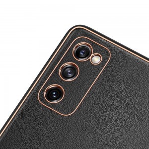 Dux Ducis Yolo Elegáns Tok  TPU és PU anyagból Samsung Galaxy S20 FE 5G készülékhez fekete színben