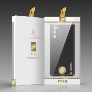 Dux Ducis Yolo Elegáns Tok  TPU és PU anyagból Samsung Galaxy S20 FE 5G készülékhez fekete színben