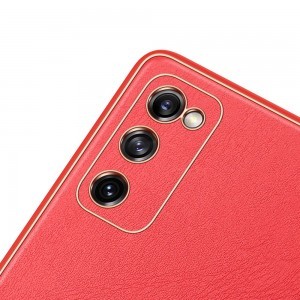 Dux Ducis Yolo Elegáns Tok  TPU és PU anyagból Samsung Galaxy S20 FE 5G készülékhez piros színben