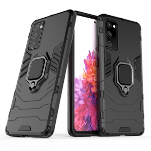 Samsung S20 FE 5G Ring Armor Case Kickstand telefontok készülékhez fekete színben