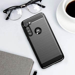 Motorola Moto G8 Power Carbon mintájú TPU tok fekete