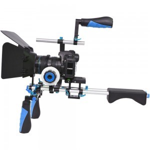 YELANGU D230 kamera válltámasz, DSLR shoulder rig dupla markolattal, follow focus, matte box-2