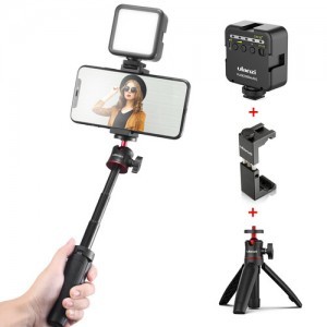 Ulanzi Vlogging Video Kit 6 mobiltelefonhoz (2057) tripod, LED videólámpa, mobiltelefon tartó-5