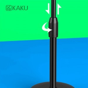 Kaku asztali LED körfény, ringlight tartó állvány 3 telefonhoz fekete (KSC-469)