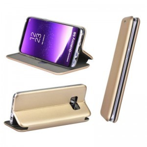Elegance fliptok Samsung A12 arany